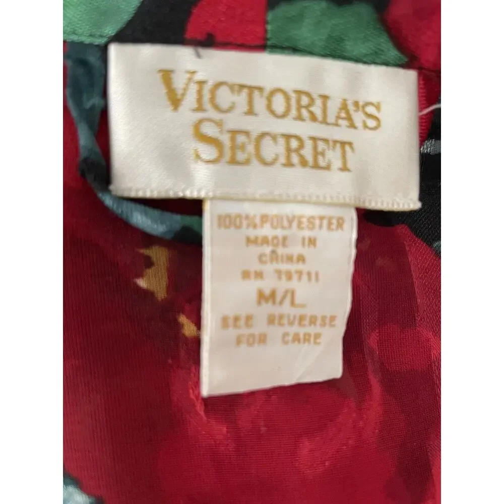 Victoria's Secret Vintage Sleepwear Robe Belted Multicolor Floral